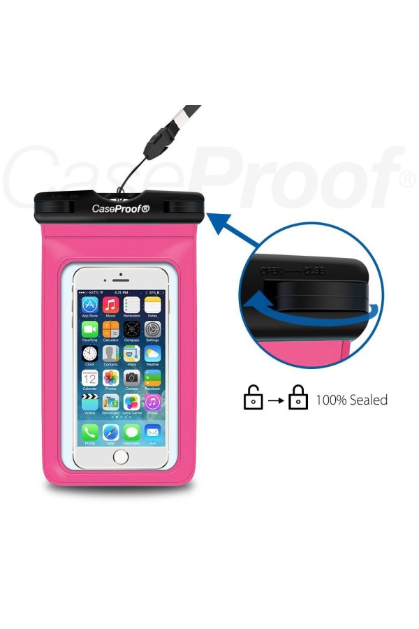 Pochette étanche 20m pour smartphone Rose CaseProof ® 