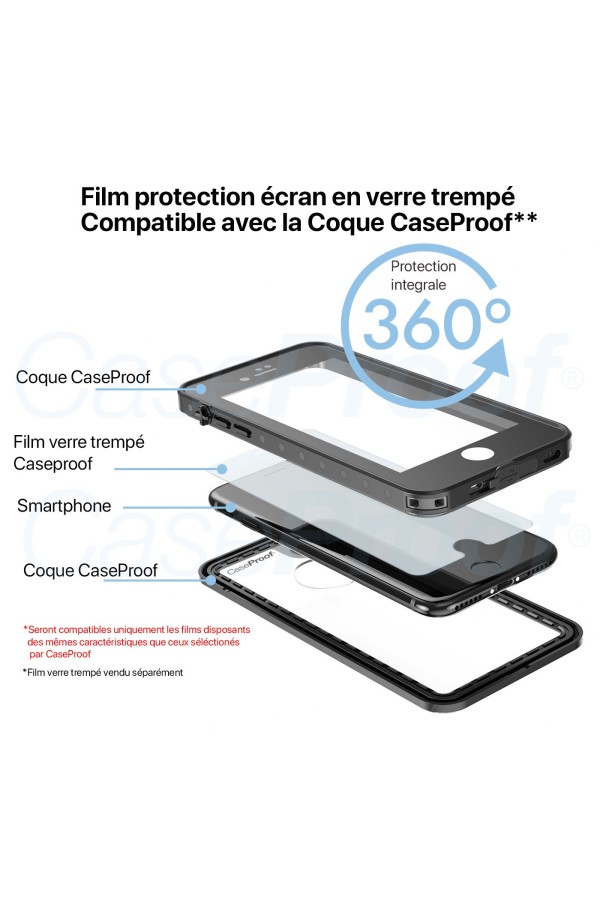 Coque et Protection d'écran - Verre trempé Antichoc pour Smartphone -  Diamond Glass HD