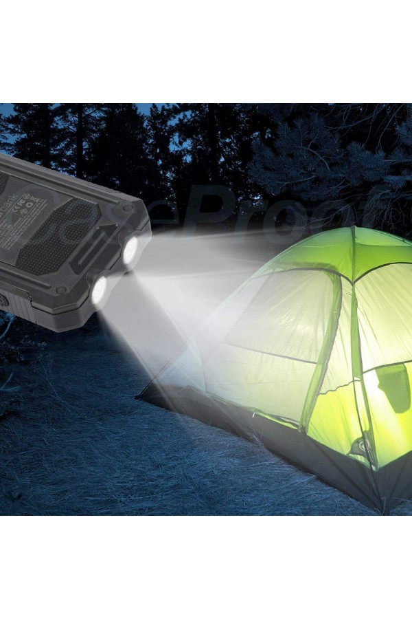 Solar Power Bank - Waterproof & Shockproof