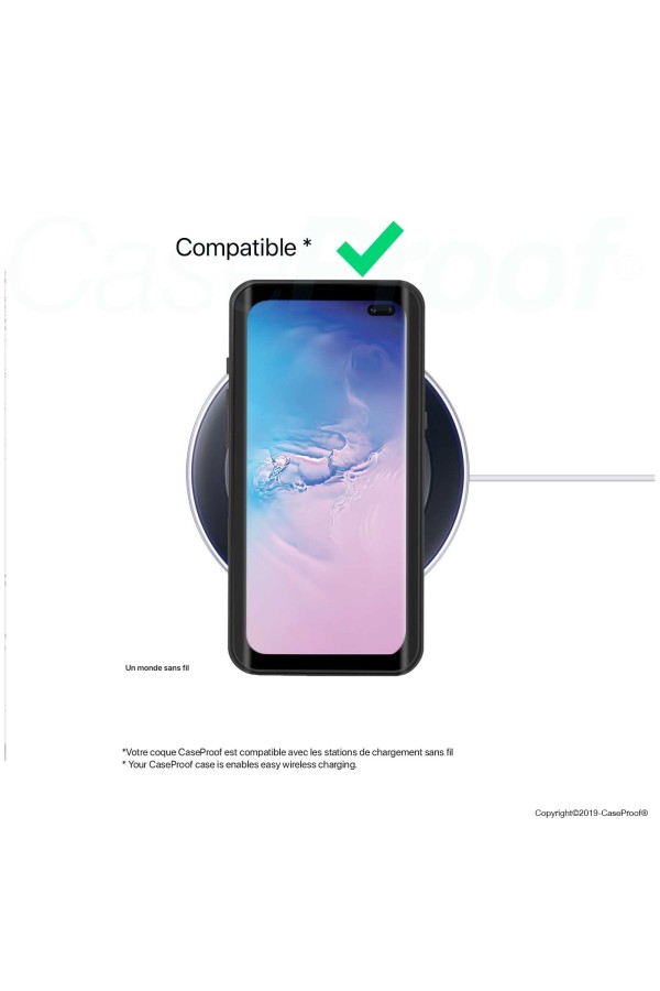 Samsung Galaxy S10-Coque étanche & antichoc Noire Caseproof ®