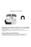 Airpods - Etui de protection Etanche en silicone-Blanc - Phosphorescent