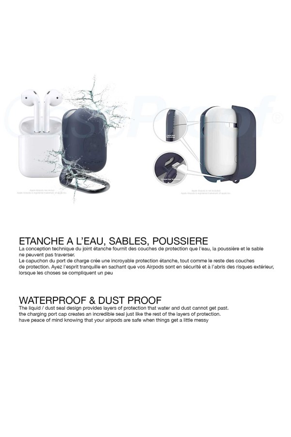 Airpods -Shockproof  Waterproof Case Grey