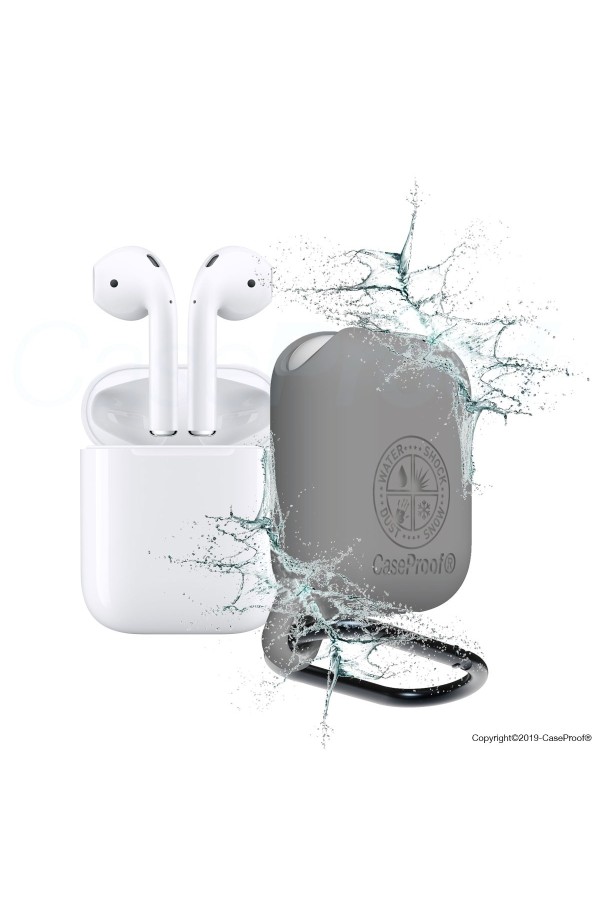 Airpods - Housse de protection Antichoc Etanche en silicone - Gris