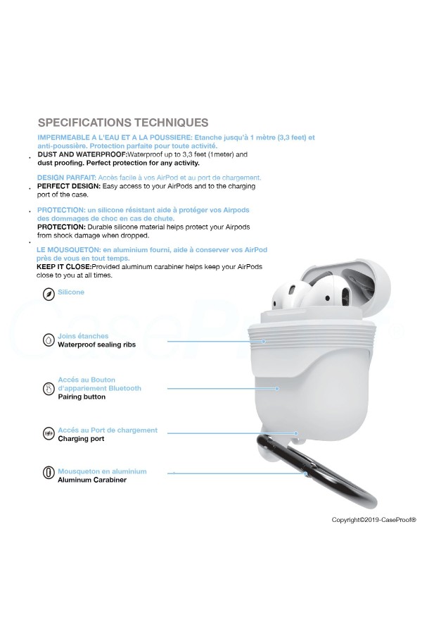 Airpods - Waterproof- Shockproof- Cover - Glow in the dark 