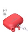 Airpods-Pro-Etui de protection Etanche en silicone - Rouge