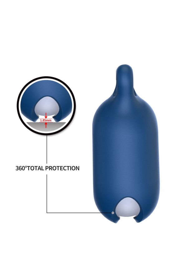  Housse-Airpods-Pro  protection Etanche antichoc en silicone - Bleu Marine