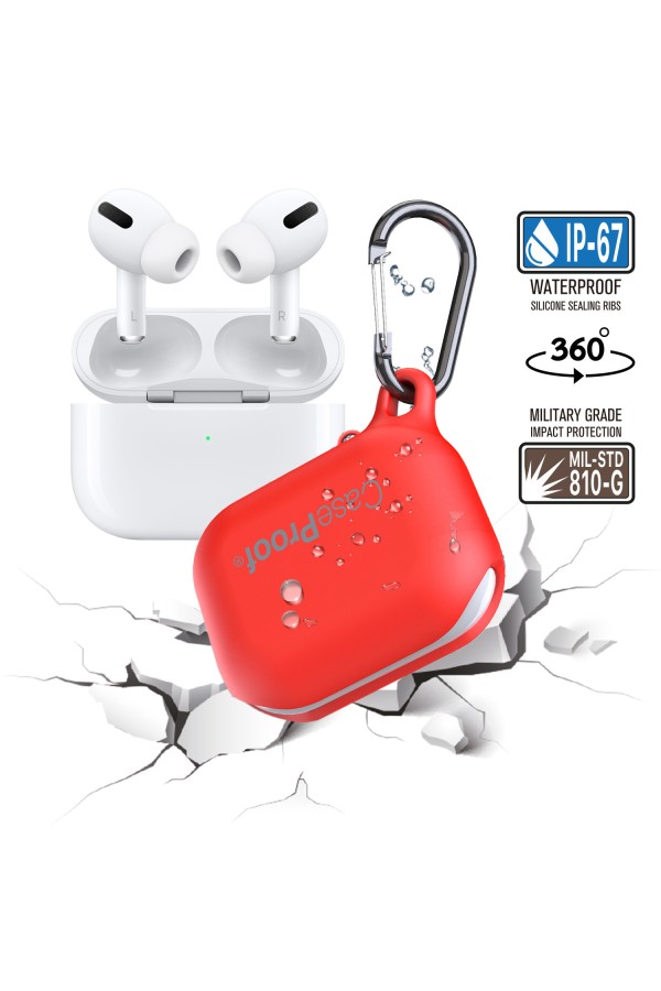 Airpods-Pro-Waterproof ShockProof Red Cover