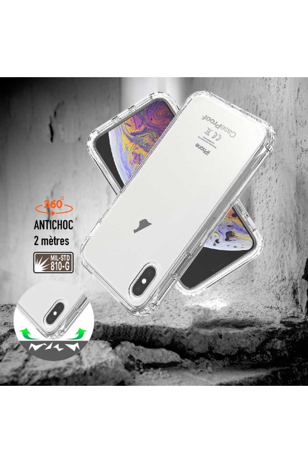 iPhone XS - Protection 360° Anti-Choc Transparent