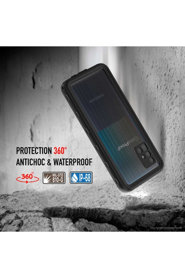 Coque et étui téléphone mobile GENERIQUE Pochette etanche tactile pour  samsung galaxy a51 smartphone eau plage ipx8 waterproof coque (noir)