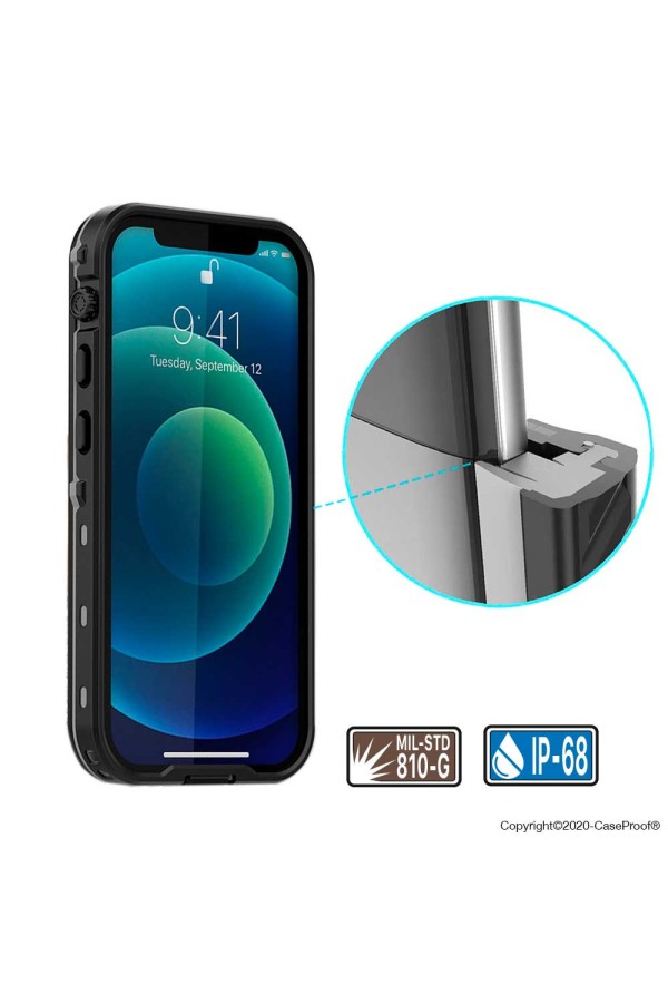 Coque intégrale CASEPROOF iPhone 12 Pro etanche antichoc