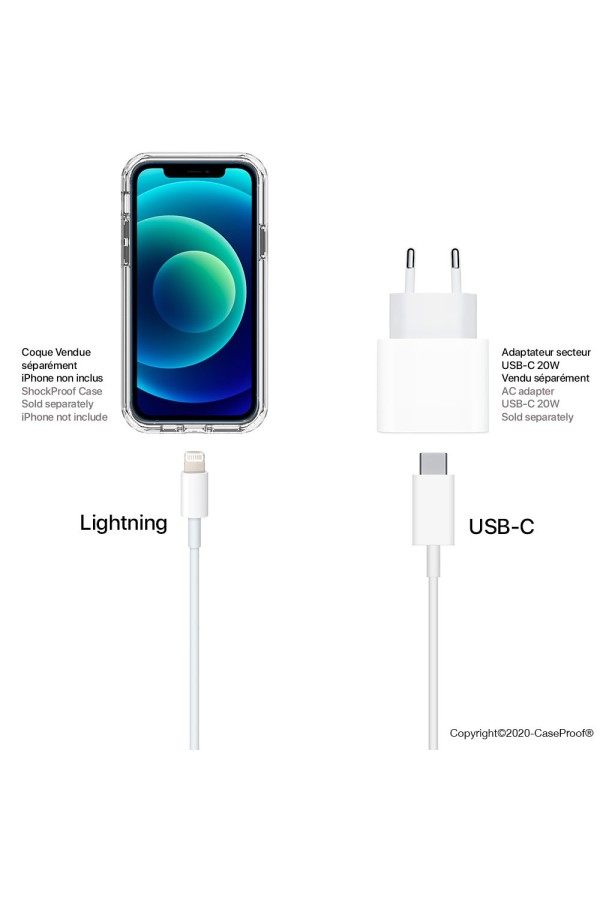 Câble USB-C vers Lightning adapté pour Iphone et Ipad - câble de