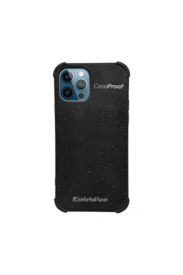 iPhone 12-12 Pro - Coque Antichoc Biodégradable Noire Série BIO