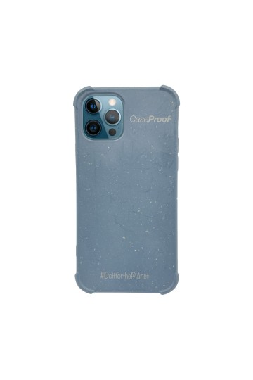 Iphone 12-12 Pro - Coque Biod_gradable Bleu S_rie BIO