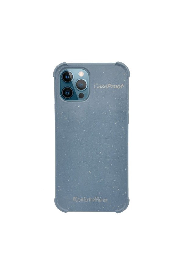 Iphone 12-12 Pro - Coque Biod_gradable Bleu S_rie  BIO