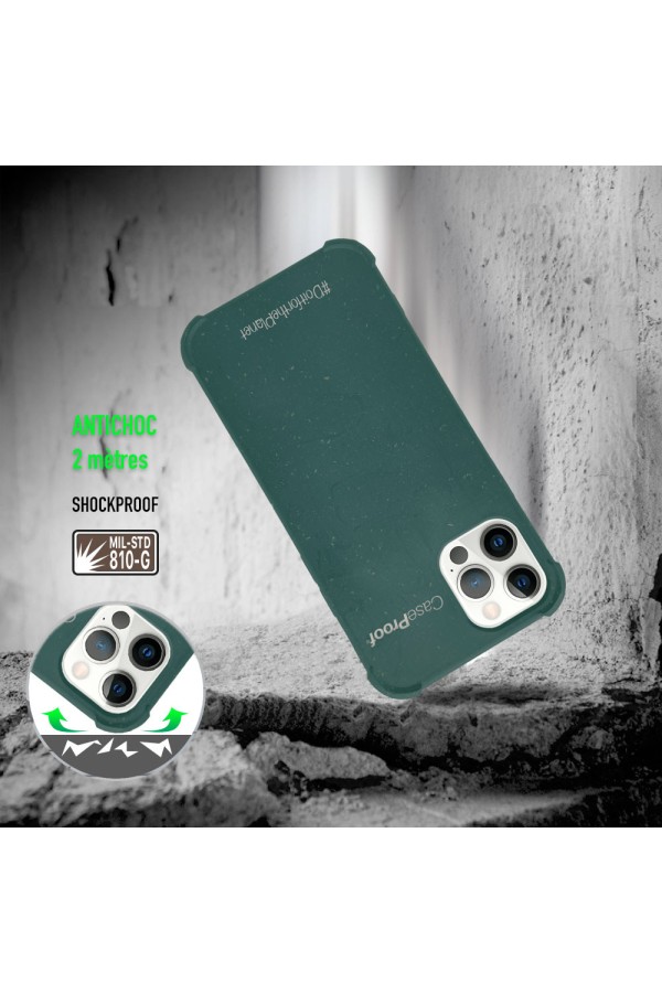 Iphone 12- 12 Pro - Coque Biod_gradable Kaki S_rie  BIO