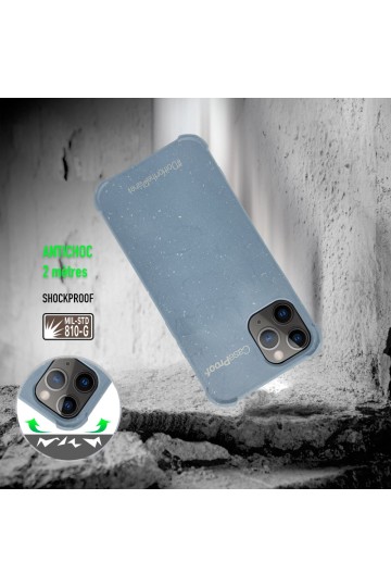iPhone 11P - Coque Biodégradable Bleu Série BIO