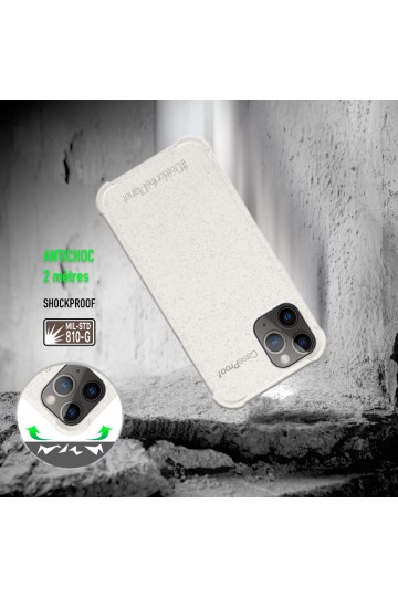 iPhone 11P - Coque Biodégradable Blanc Série BIO