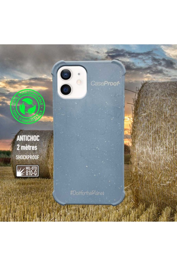 Iphone 11 -  Coque Biod_gradable Bleu  S_rie  BIO