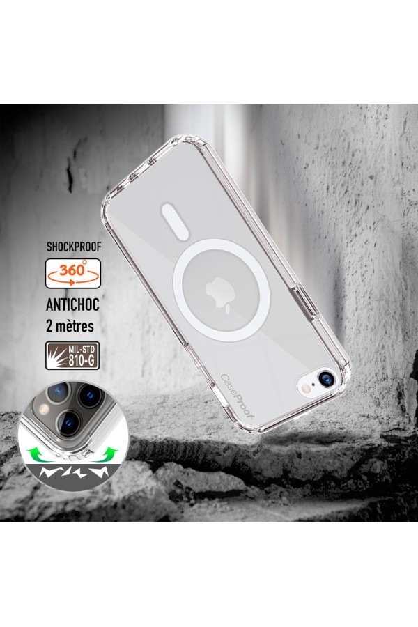 Coque Verre Trempe pour IPHONE 12 Pro Max Magnetique Transparente  Protection Integrale - Shot Case