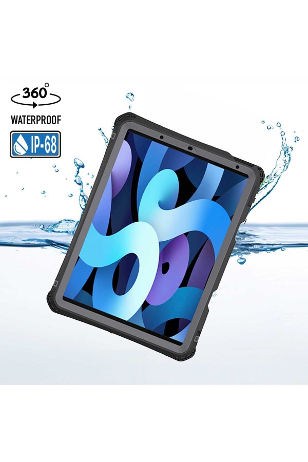  iPad Air 4/5 Waterproof Case 2020/2022, iPad Air 4th Gen/5th  Gen 10.9 inch Underwater Protective Dustproof Shockproof Case Cover with  360 Full-Body Protection,with Lanyard and Kickstand : Electronics