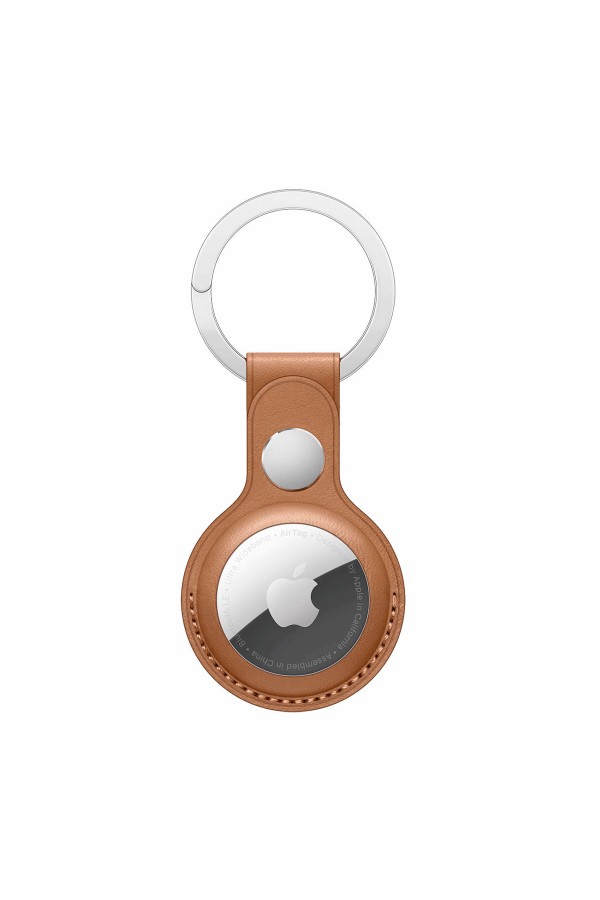 AirTag Leather Keychain -Brown