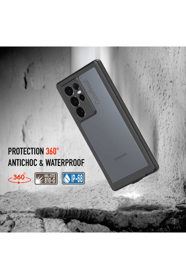 inkolelo Coque Étanche Samsung Galaxy S22 Ultra Certifiée IP68  360°Protection Waterproof Housse Antichoc Antipoussière Anti-Neige