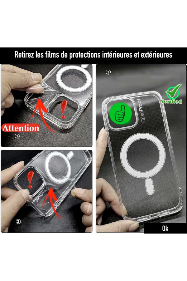 iPhone 13 Pro - Protection 360° AntiChoc - Transparent Série SHOCK