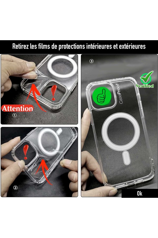 iPhone 87SE  - Protection 360° AntiChoc - Transparent Série SHOCK