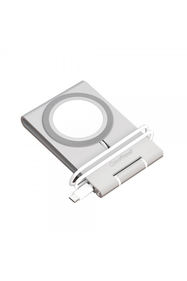 Support de téléphone WWW pour chargeur MagSafe, support de chargeur sans  fil réglable en aluminium pliable Apple Magsafe pour bureau, compatible