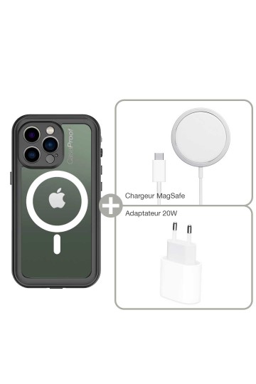 Waterproof case iPhone 13Pro - MagSafe - Charger MagSafe and adaptator 20W