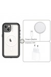 Coque waterProof iPhone 14  MagSafe - Charger Magsafe plus adaptateur 20W