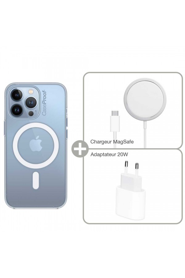 waterproof case iPhone 13 Pro magsafe and Magsafe charger and adaptator 20W