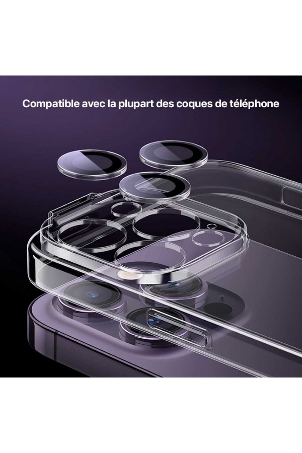 X2 Protections verre trempé caméra arrière protecteur d'objectif iPhone 13  et 13 MINI Ultra Clair et Résistant Dureté 9H ®Stargift