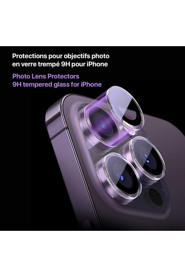 Protecteur d'Objectif iPhone 13 Mini 3MK Hybrid - 4 Pièces