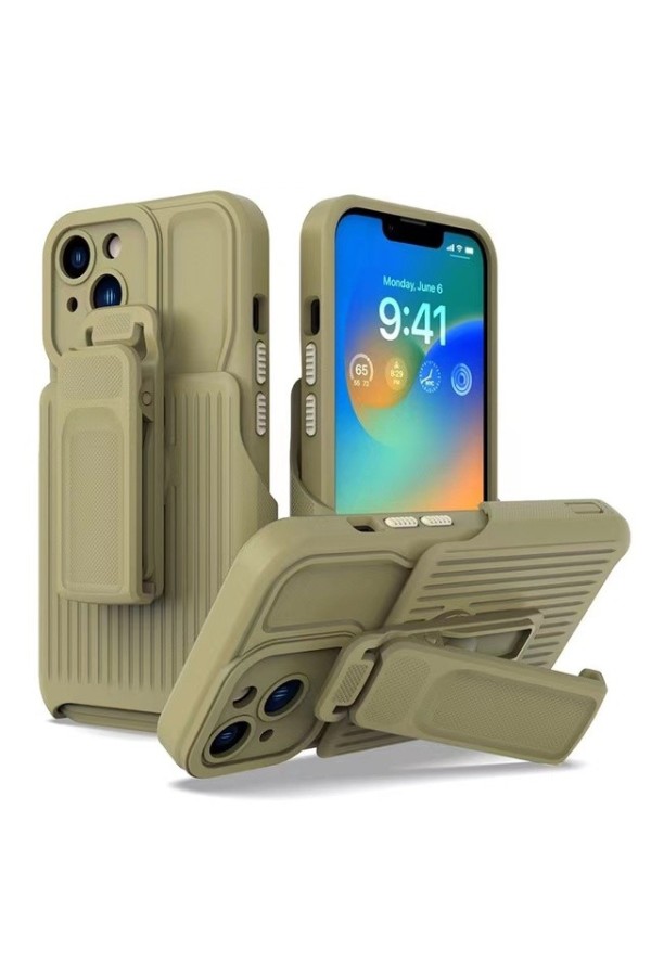 Étui de téléphone antichoc pour iPhone avec clip de sac à dos