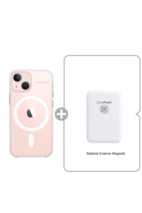 Coque Antichoc Magsafe pour iPhone 13  + Batterie Magsafe