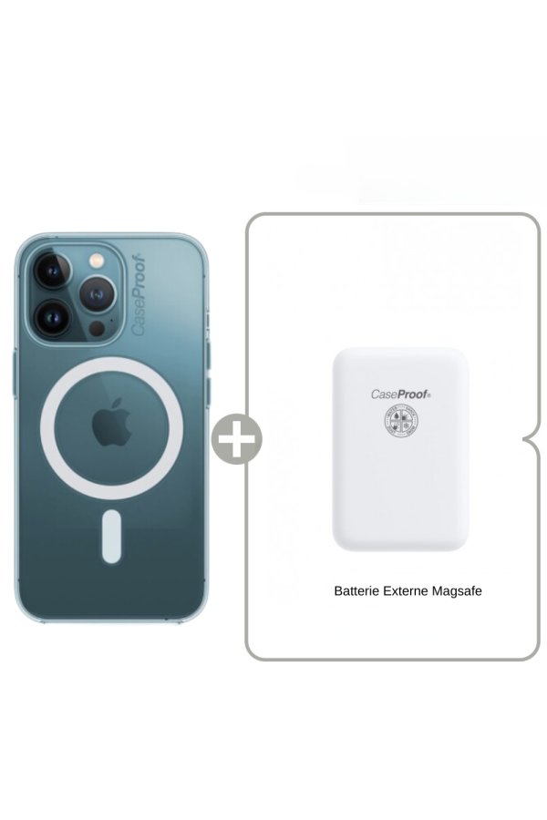 Coque Antichoc Magsafe pour iPhone 12 Pro  + Batterie Magsafe