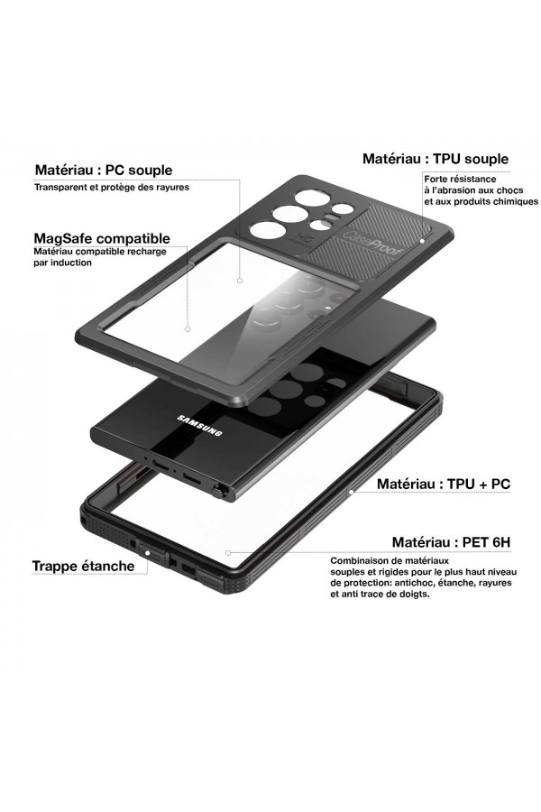 Samsung Galaxy  S23 Ultra 5G - Waterproof & Shockproof Case - WATERPROOF Collection