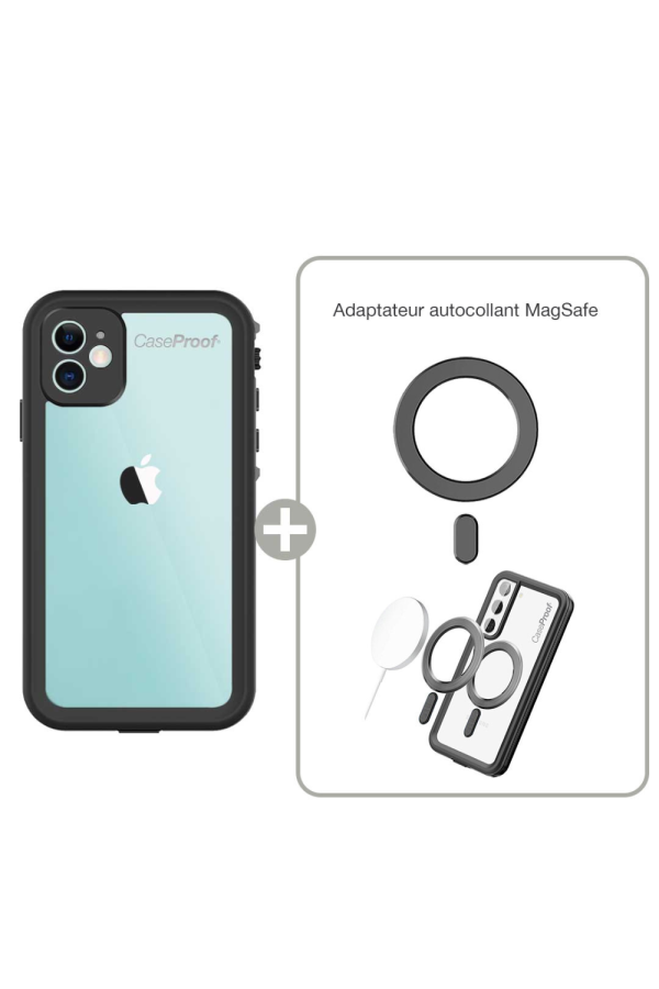 Green Coque iPhone 11 normal Magsafe avec Lens Protector