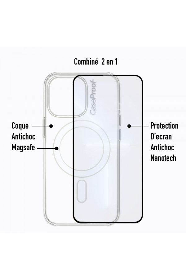 iPhone 15 Plus- Protection 360° AntiChoc - Transparent Série SHOCK