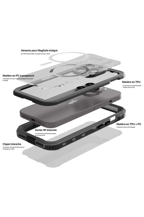 iPhone 15 Pro Max - Waterproof and Shockproof Case - Magsafe Compatible
