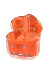 TWS Wireless Earphones with Bluetooth 5.3 Color Orange Transparent