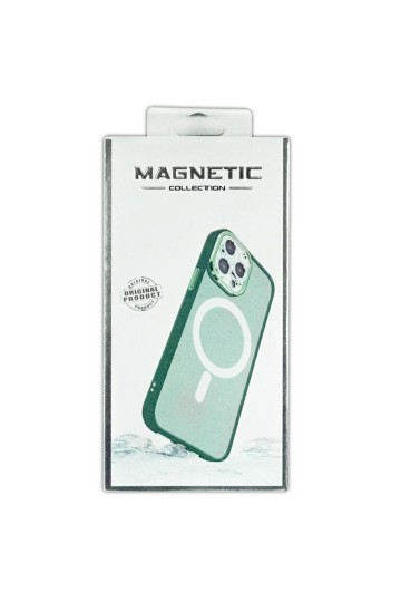 iPhone 12/12pro - Coque Anti Choc avec Magsafe Couleur Mate Vert