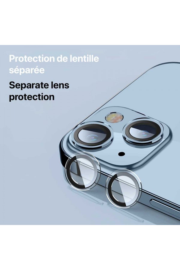 Protection Caméra iPhone 15 Pro et 15 Pro Max : Cadre en Aluminium