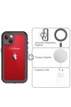 Pack Coque waterproof iPhone 13 Mini +Autocollant Magsafe+ MagSafe + Adaptateur 20W