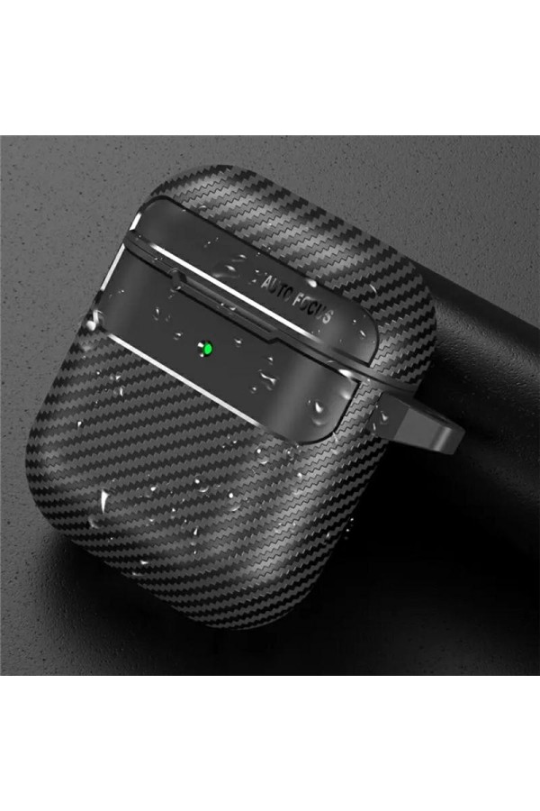 Etui Antichoc pour AirPods 3 Fibre de Carbon Noire
