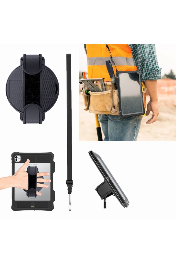 Coque étanche et antichoc iPad Pro 11 M4 lanière et pad