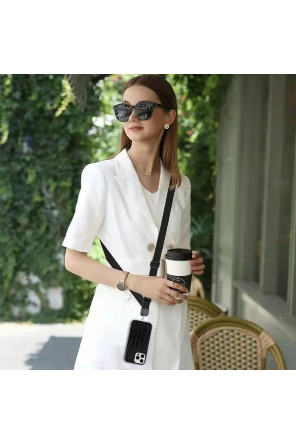 White Adjustable Phone Strap