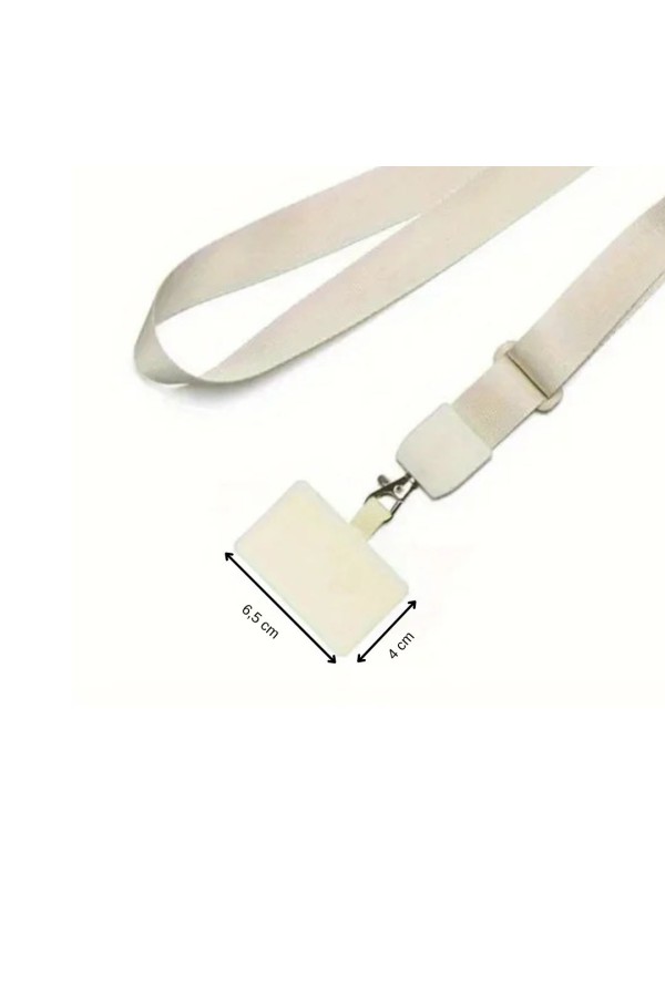 White Adjustable Phone Strap