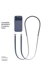 Bandoulière aApple Compatible avec la Coque en tissage technique MagSafe pour iPhone 17 Pro Max-Bleu